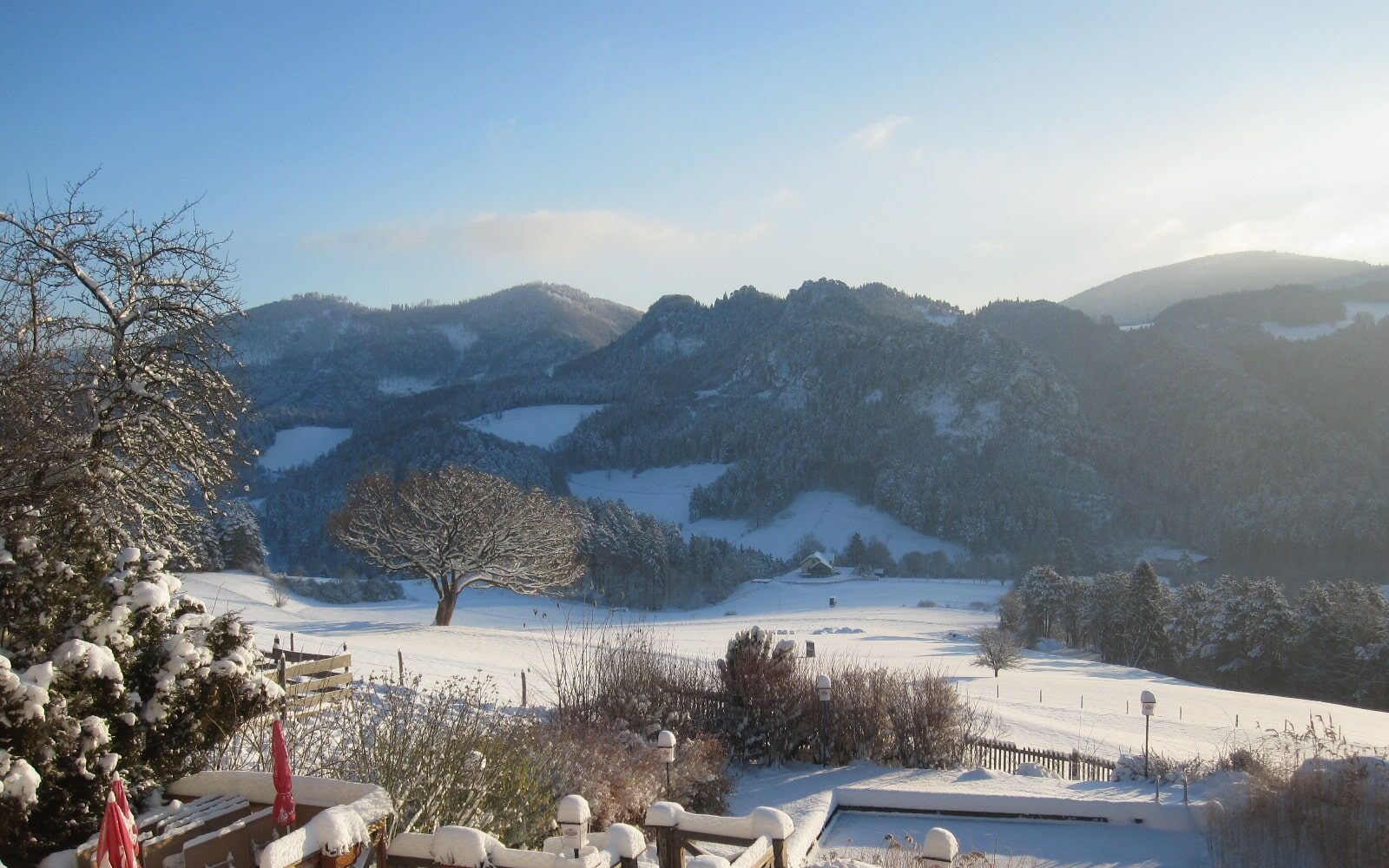 Landschaft im Winter Wandern Gasthof Michlwirt
